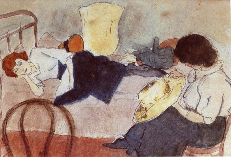 Jules Pascin Aiermila and Lucy Norge oil painting art